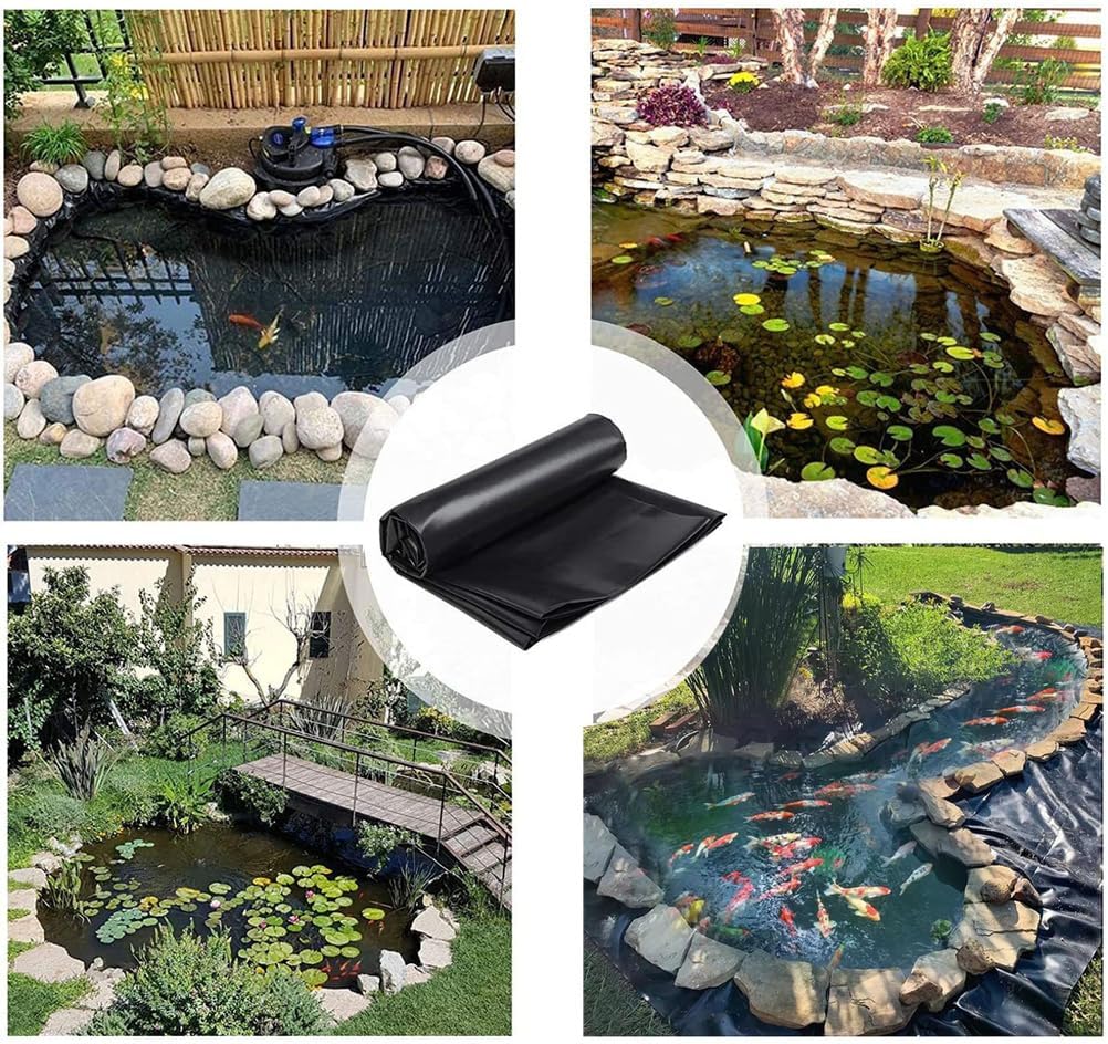 Heavy Duty 0.2mm Waterproof Pond Liner - Durable Plastic Sheeting for Fish Ponds, Pools & Fountains - 3x4m Membrane for Water Gardens & Aquatic Environments