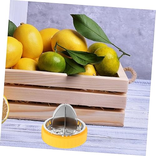 Miniatura 7 de Cabilock Exprimidor manual de cítricos de acero inoxidable con mango ergonómico, tapa de exprimidor resistente para limones y naranjas, fácil de