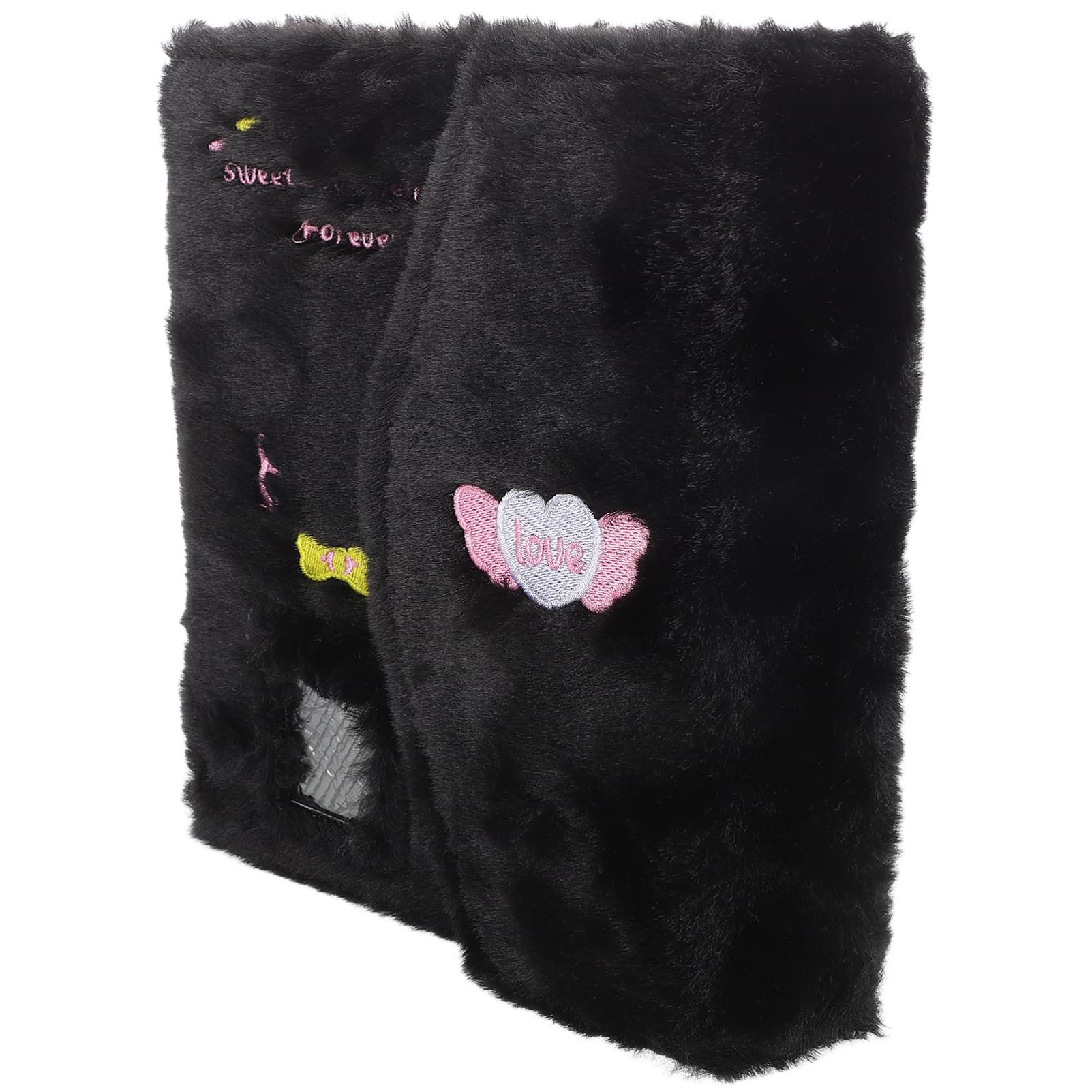 Classeur pour cartes photo portable en peluche rose avec reliure flexible SUPVOX