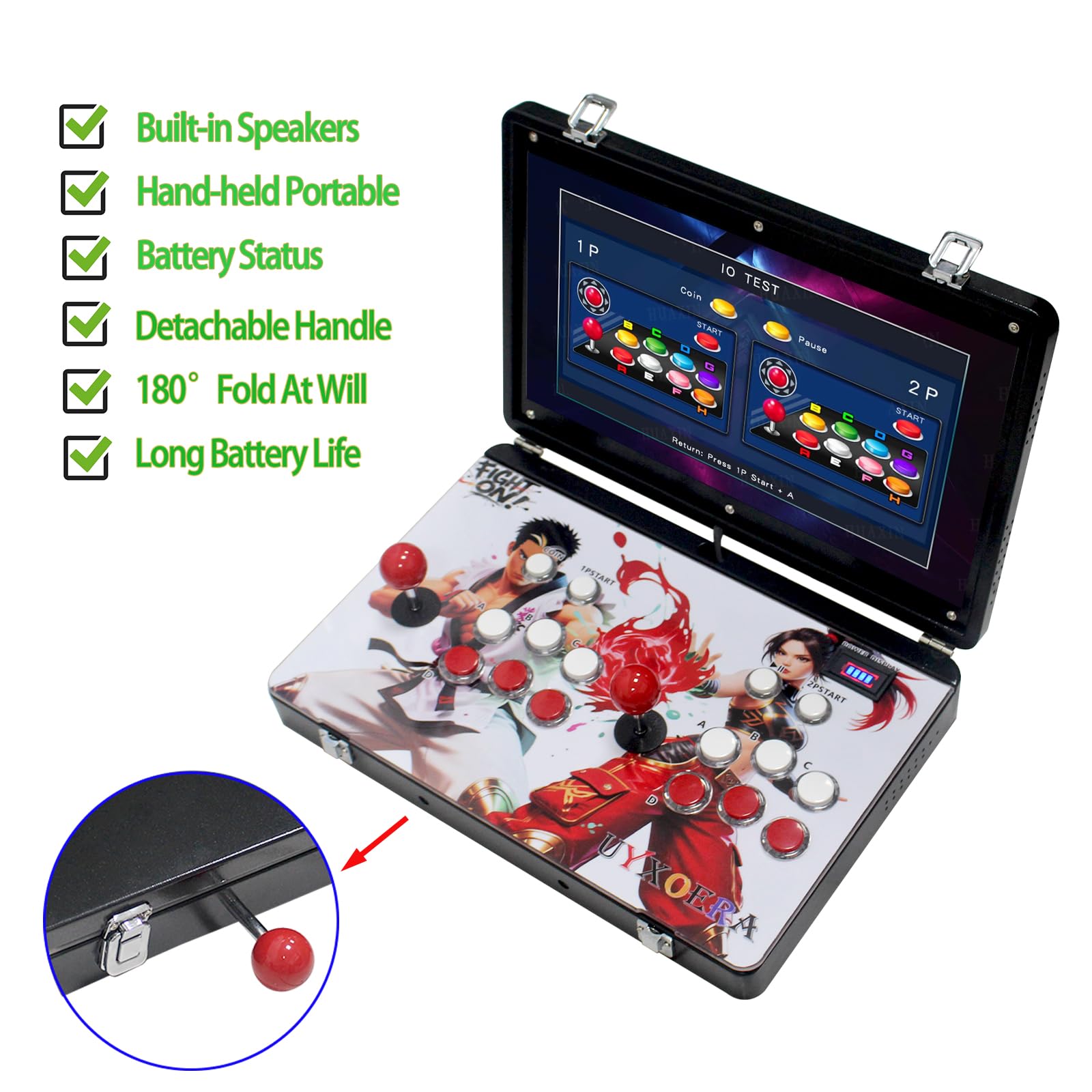 Consola de Juegos de Arcade 3D Portátil 30000 en 1 Caja de Metal, Cuaderno Plegable con Pantalla de 19 Pulgadas Consola de Juegos Electrónica Retro, con Funciones de Búsqueda/Ocultar/Pausar