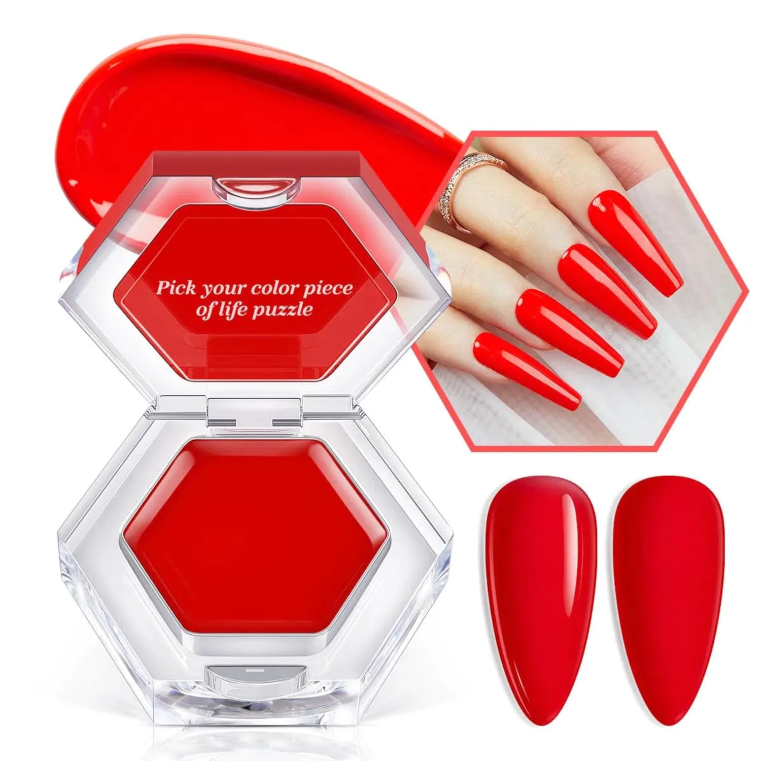 MODELONES from BELLE GAGA Gel Nail Polish, 1Pcs 3g Solid Gel Polish Pudding Gel Creme Manicure Palette Spring Gel Formula Soak Off LED Nail Art Gel Salon Gift for Women Girlfriend (B101090003A, 3gram)-image-45