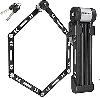 Kryptonite Kryptolok 610S Folding Bike Lock: 5mm Hardened Steel, 100cm Compact High-Security Anti-Theft Lock with Mount & 2 Keys