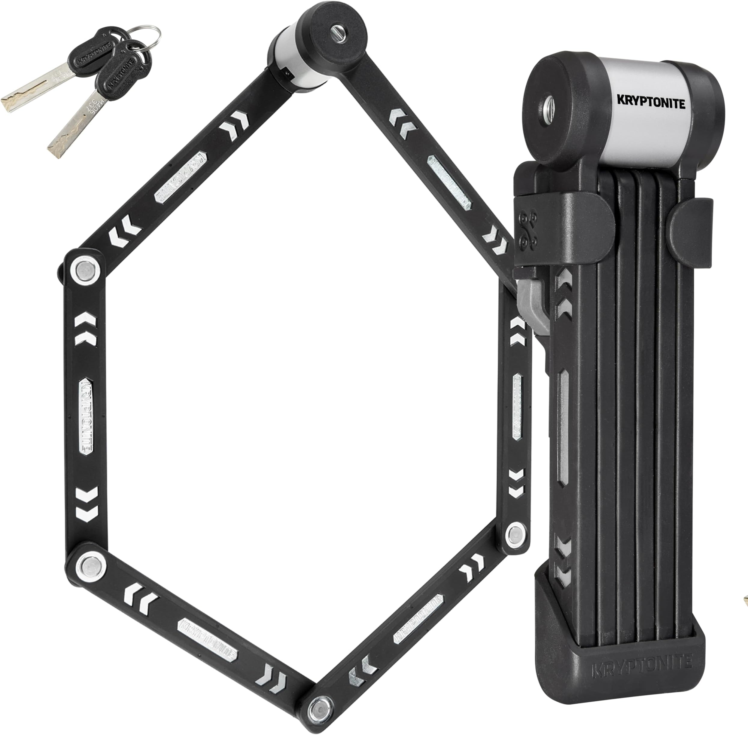 Kryptolok 610 S Folding Bike Lock, Compact Lightweight High Security Anti-Theft Foldable Bicycle Lock with 2 Keys and Mount for E-Bikes Scooter Road Mountain Bikes, 100cm (39 in)