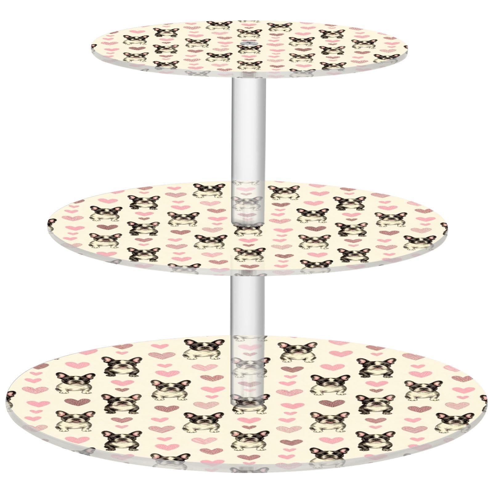 FRODOTGV Soporte de postre acrílico de 3 niveles para mesa de buffet