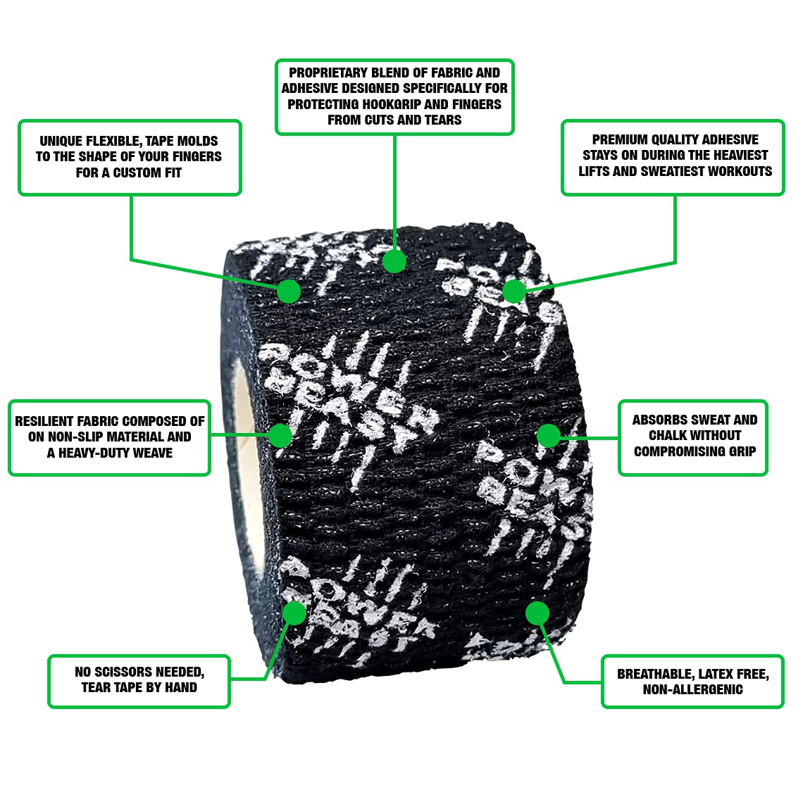3X Sport Tape Crossfit, Strap Doigt, 3 Rouleaux Cohesive Tape Elastique, Hook Grip Tape Coton résistant à la Transpiration, Respirant, Haltérophilie, Crossfit, Callisthénie.