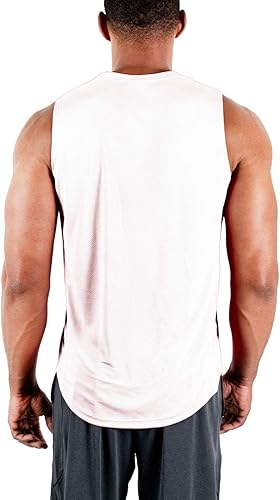 Miniatura 3 de DEVOPS - Paquete de 3 camisetas sin mangas para hombre, ajuste seco, para músculos, camiseta de entrenamiento