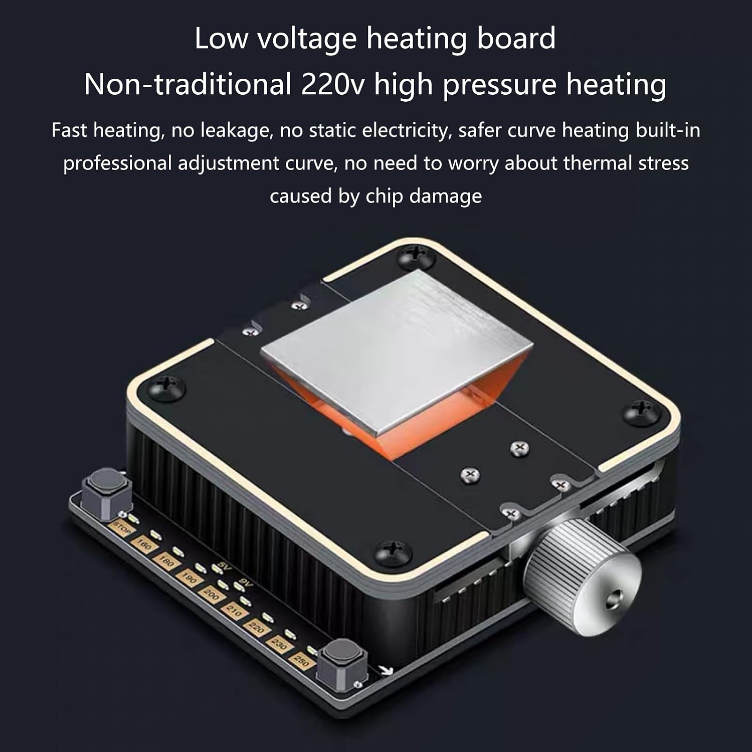 Portable Miniature Hot Plate Soldering Preheating Rework Platform Suitable for Phone Chip IC Heating & Adhesive Removal