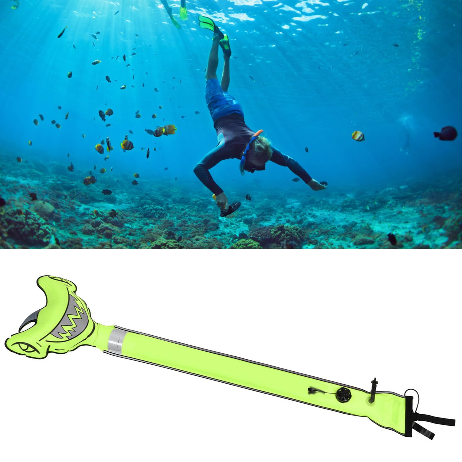 Boa Segnaletica di Superficie Tubo di Segnalazione per Immersione (Giallo