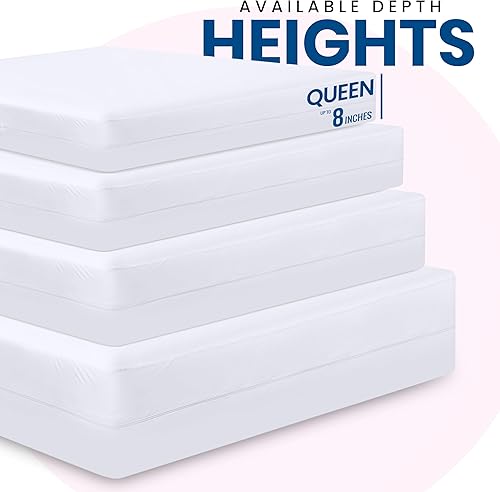Miniatura 2 de Utopia Bedding Funda de colchón con cremallera prémium (se adapta a colchón de 8 pulgadas, Queen) - Protector de colchón impermeable - Funda de