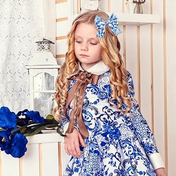 Spring Blue Porcelain Wired Ribbon for Wreath Bows Blue White Chinoiserie Floral Decorative Ribbon 2 Rolls 10 Yards for Spring Wreath DIY Crafting Gifts Wrapping Baby Shower Summer Party Decor