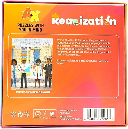 Miniatura 3 de A+X - Rompecabezas de realización para niños, 45 piezas, rompecabezas motivacionales para el aprendizaje de niños pequeños, rompecabezas educativo