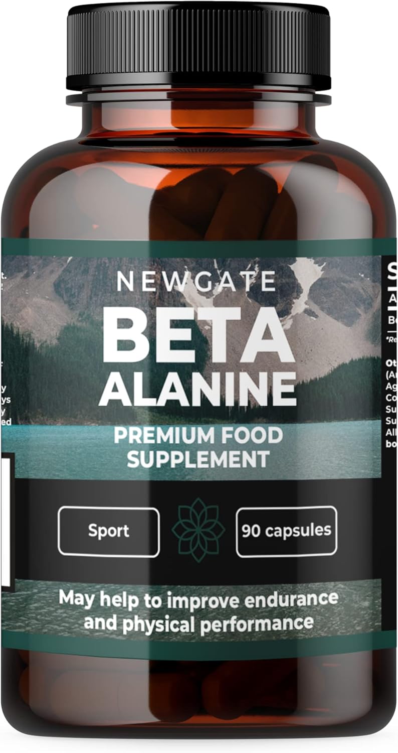 Newgate Labs – Beta Alanine 500mg for Men and Women – 90 Capsules – Preworkout Nutritional Supplement – Energy & Muscle – Halal – Made in The UK
