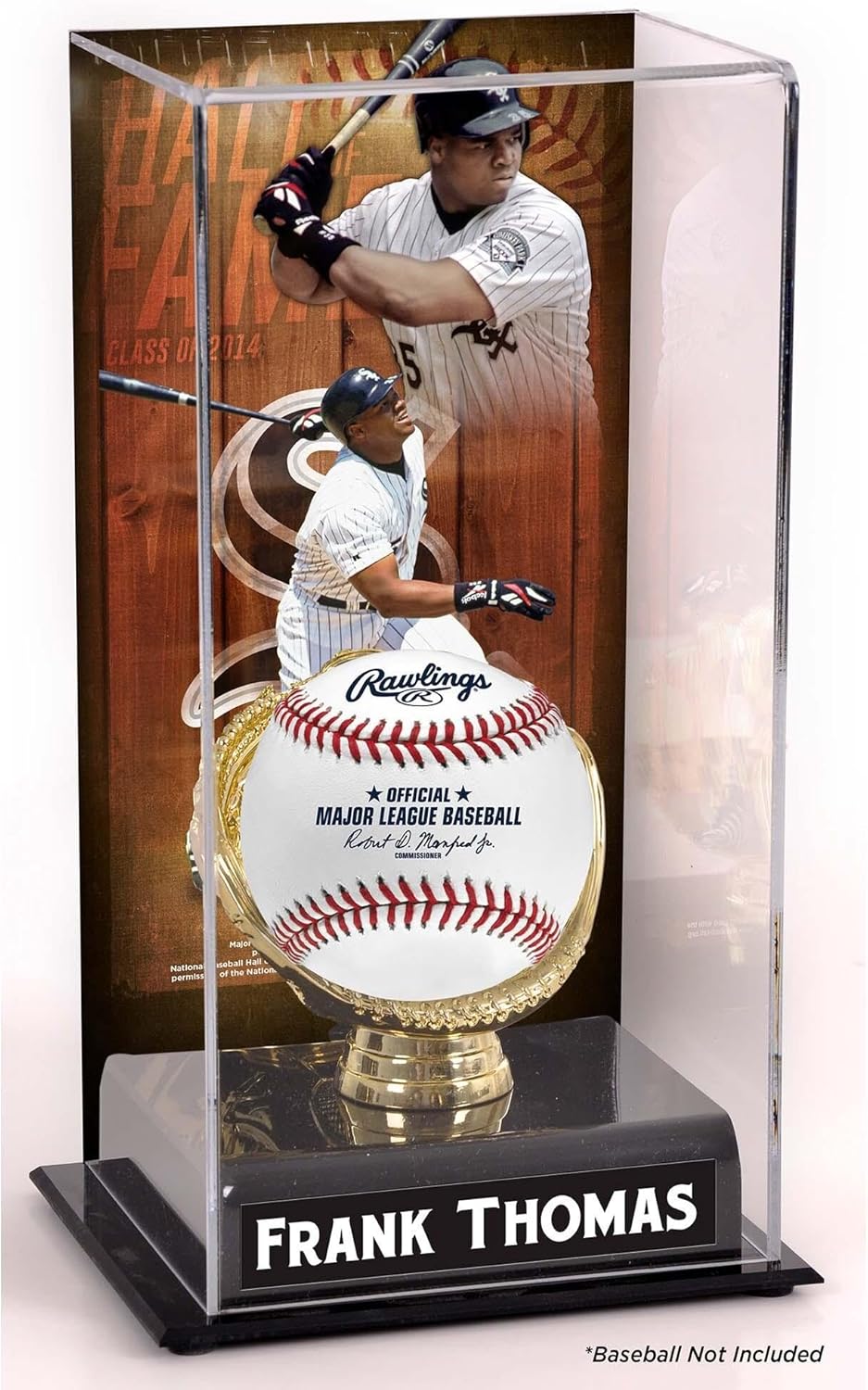Frank Thomas Chicago Sox Hall of Fame Sublimated Display Case with Image - Baseball Logo Display Cases ''Case Only''