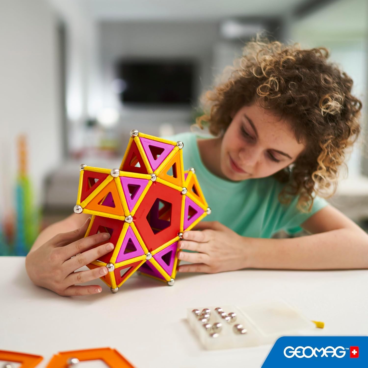 Geomag - Klasyczne panele Konstrukcja magnetyczna dla dzieci Green Line 100% plastik z recyklingu, 200 sztuk, 474