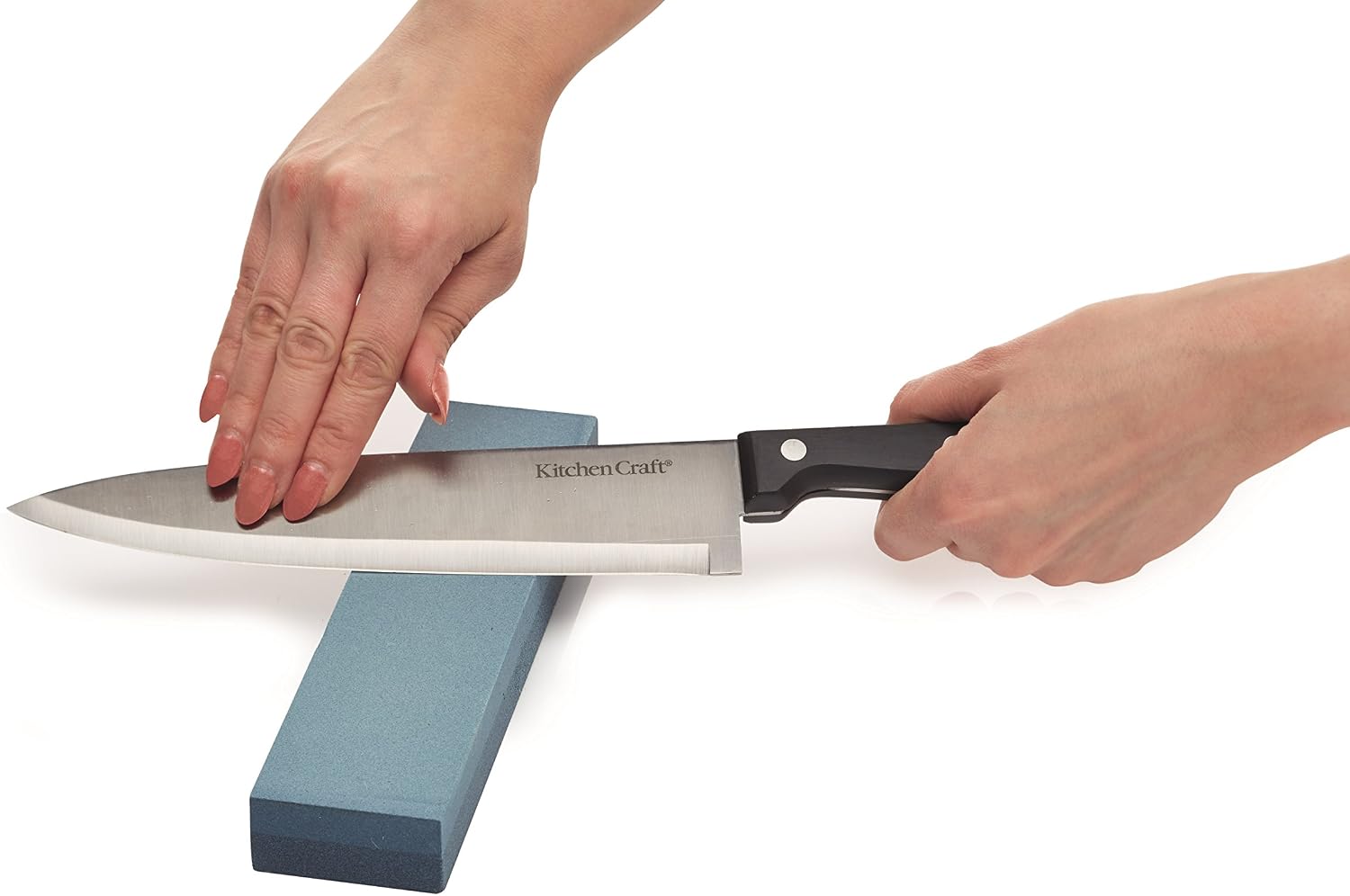 KitchenCraft 2-in-1 Combination Whetstone, 20.5 x 5.5 cm (8" x 2")