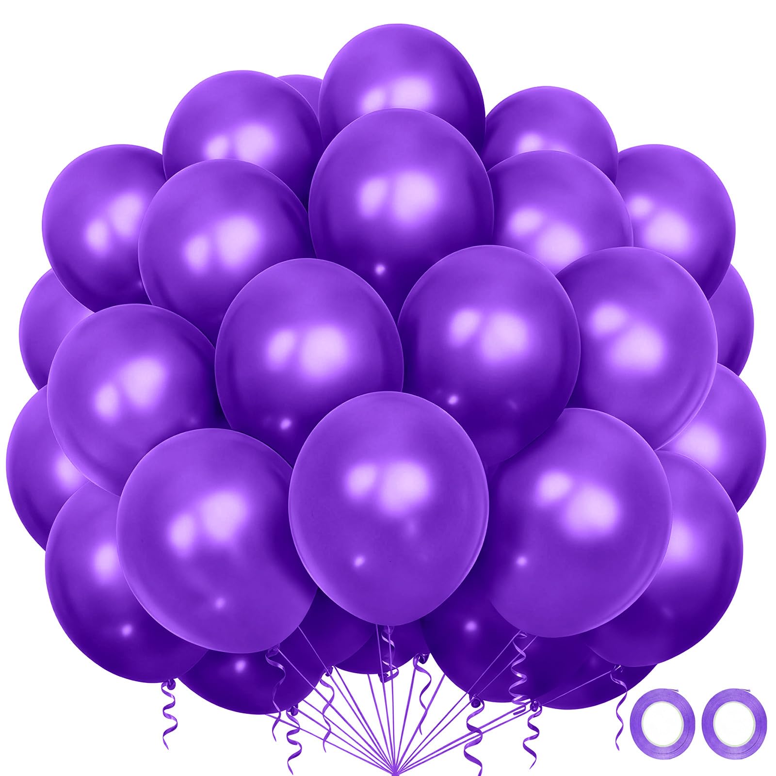 JasGood Luftballons Geburtstags 60 Stück Helium Ballons für Geburtstagsdeko Hochzeit Taufe Abschluss Party Deko Babyparty Jugendweihe Verlobung,12Zoll