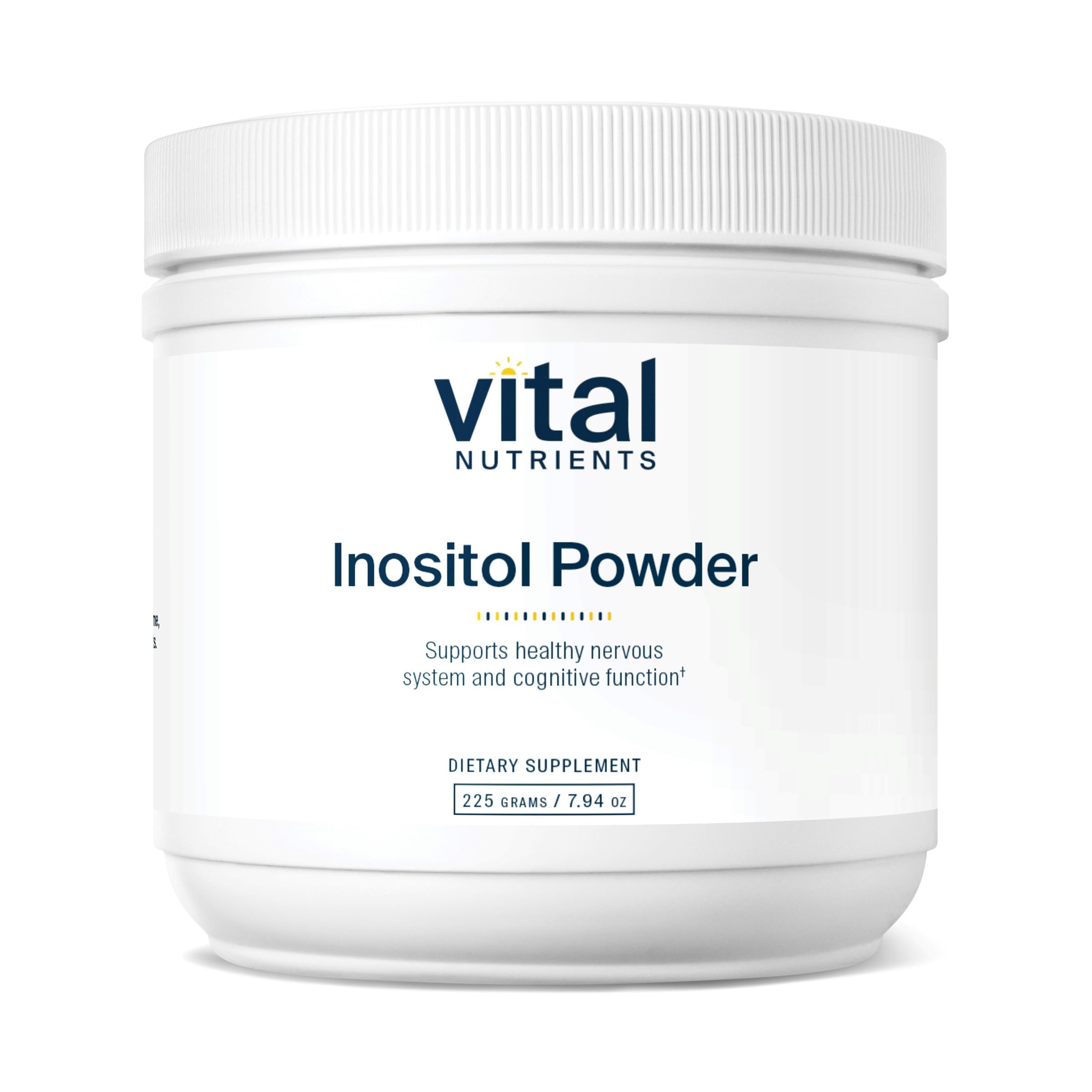Vital Nutrients Inositol Powder | Myo Inositol Supplement for Women and Men | Supports Energy, Nervous System, Metabolism & Ovarian Function* | Vegan, Gluten, Dairy, Soy Free | 56 Servings