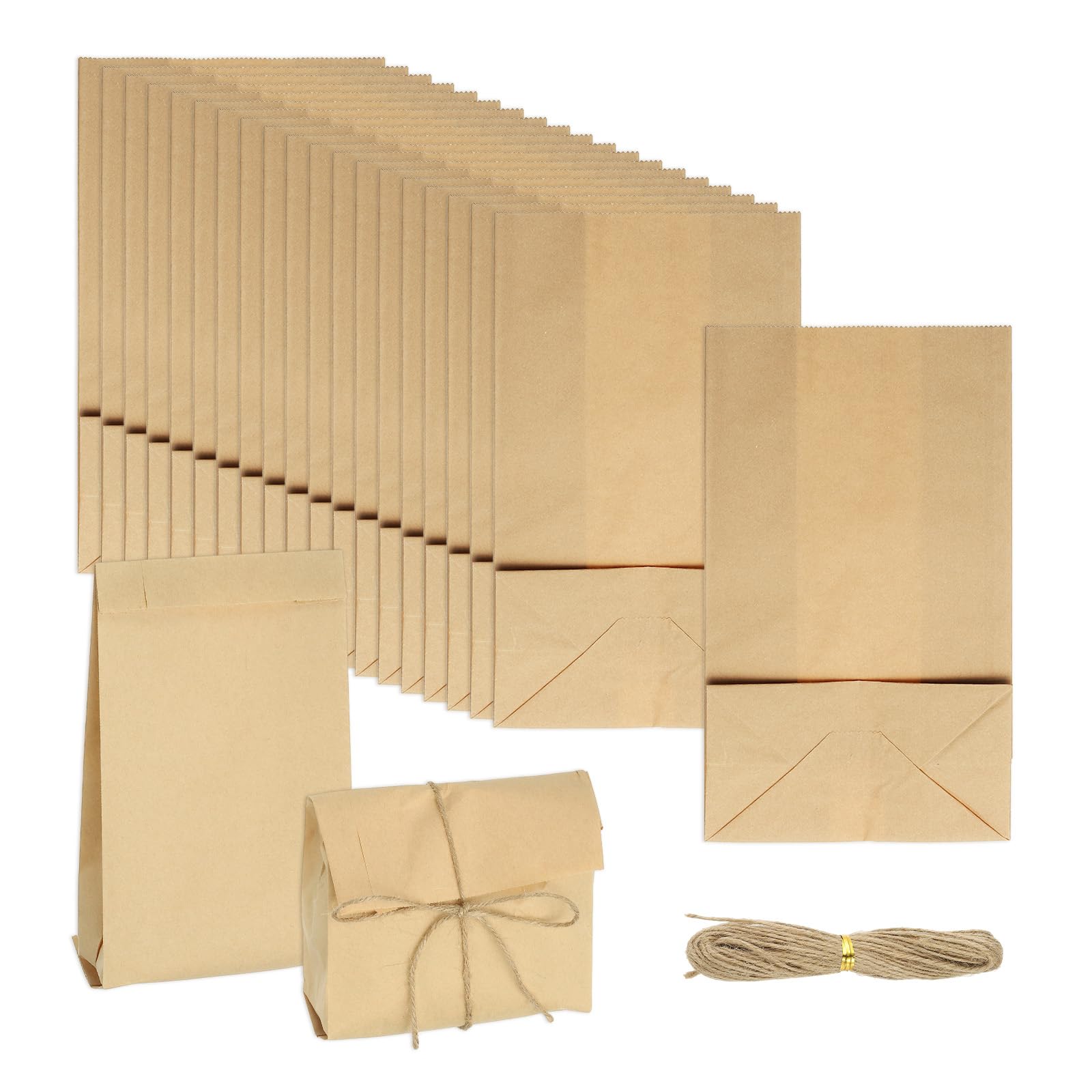 PATIKIL 50 Pcs Kraft Paper Treat Bags