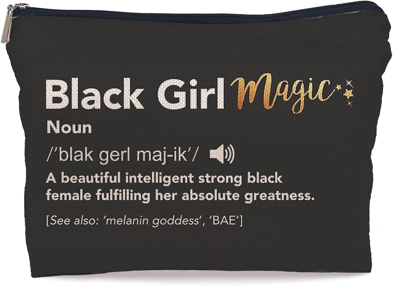 Lacosu Black Girl Magic Makeup Bag, Black Girl Magic Gifts