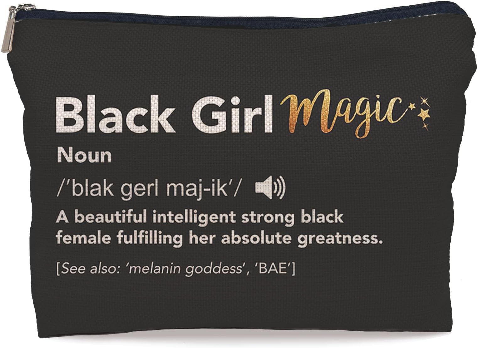 Black Girl Magic Makeup Bag, Black Girl Magic Gifts, Gifts for Black Woman Girl, African American Gifts, Black Girl Stuff, Small Makeup Bag Cosmetic Bag for Purse
