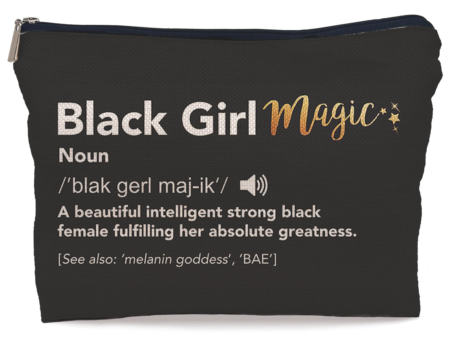 Black Girl Magic Makeup Bag, Black Girl Magic Gifts, Gifts for Black Woman Girl, African American Gifts, Black Girl Stuff, Small Makeup Bag Cosmetic Bag for Purse