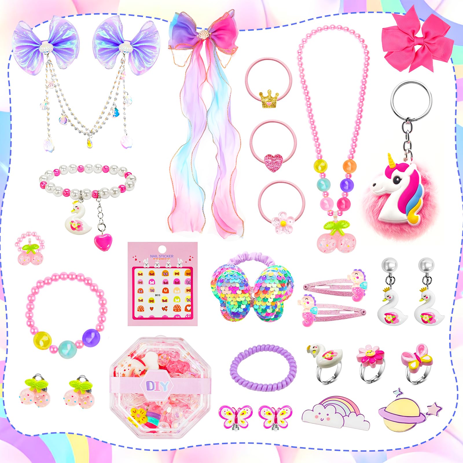 Calendario Avvento Bambina 2025 Calendario Avvento Bambini 24 Giorni Natale Conto Alla Rovescia Giochini per Calendario avvento Gioielli per Capelli Collana DIY 3-12 anni Regalo Natale Ragazza