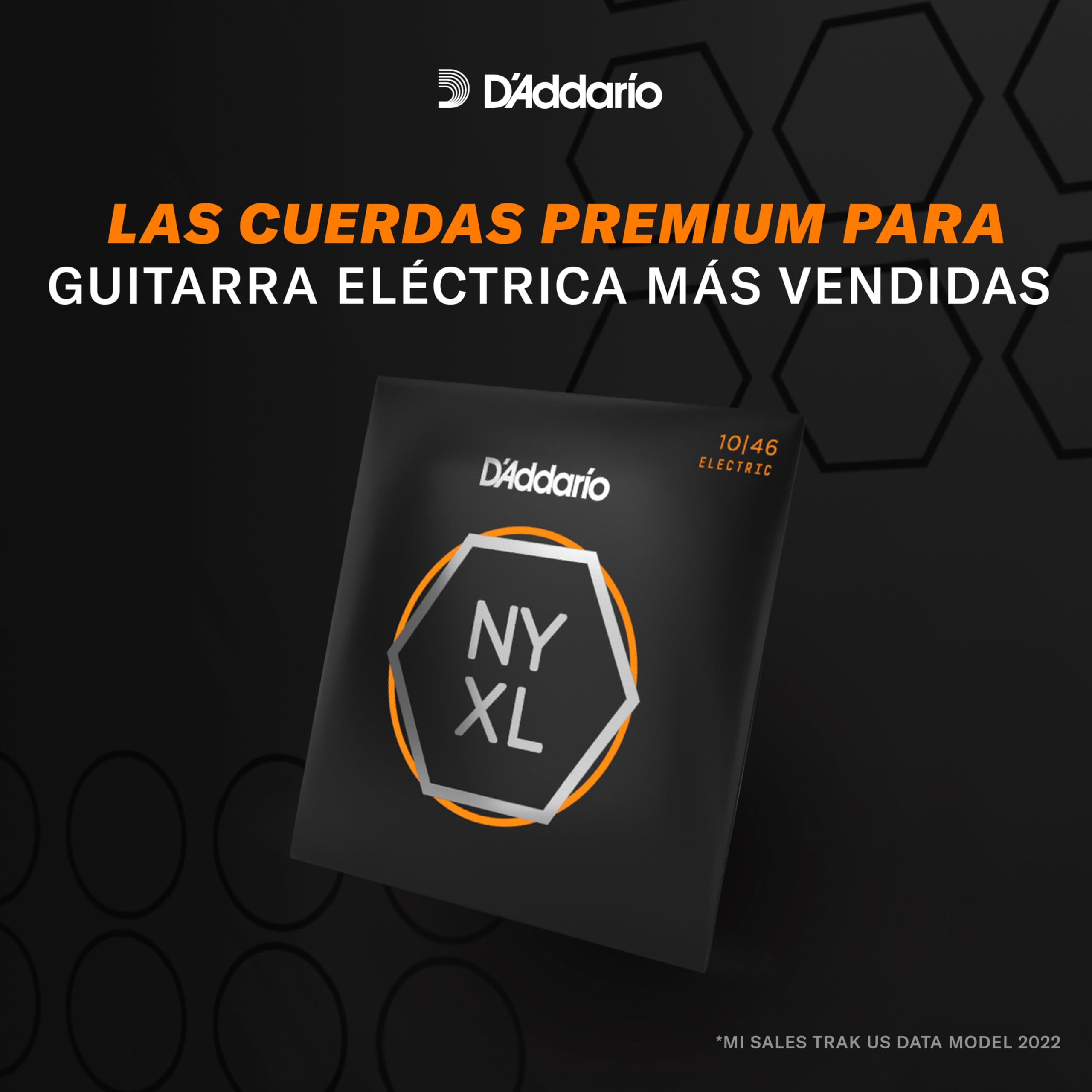 Cuerdas para bajo D'Addario NYXL45130SL entorchadas en níquel, 5 cuerdas, calibre regular ligero, 45-130, escala súper larga