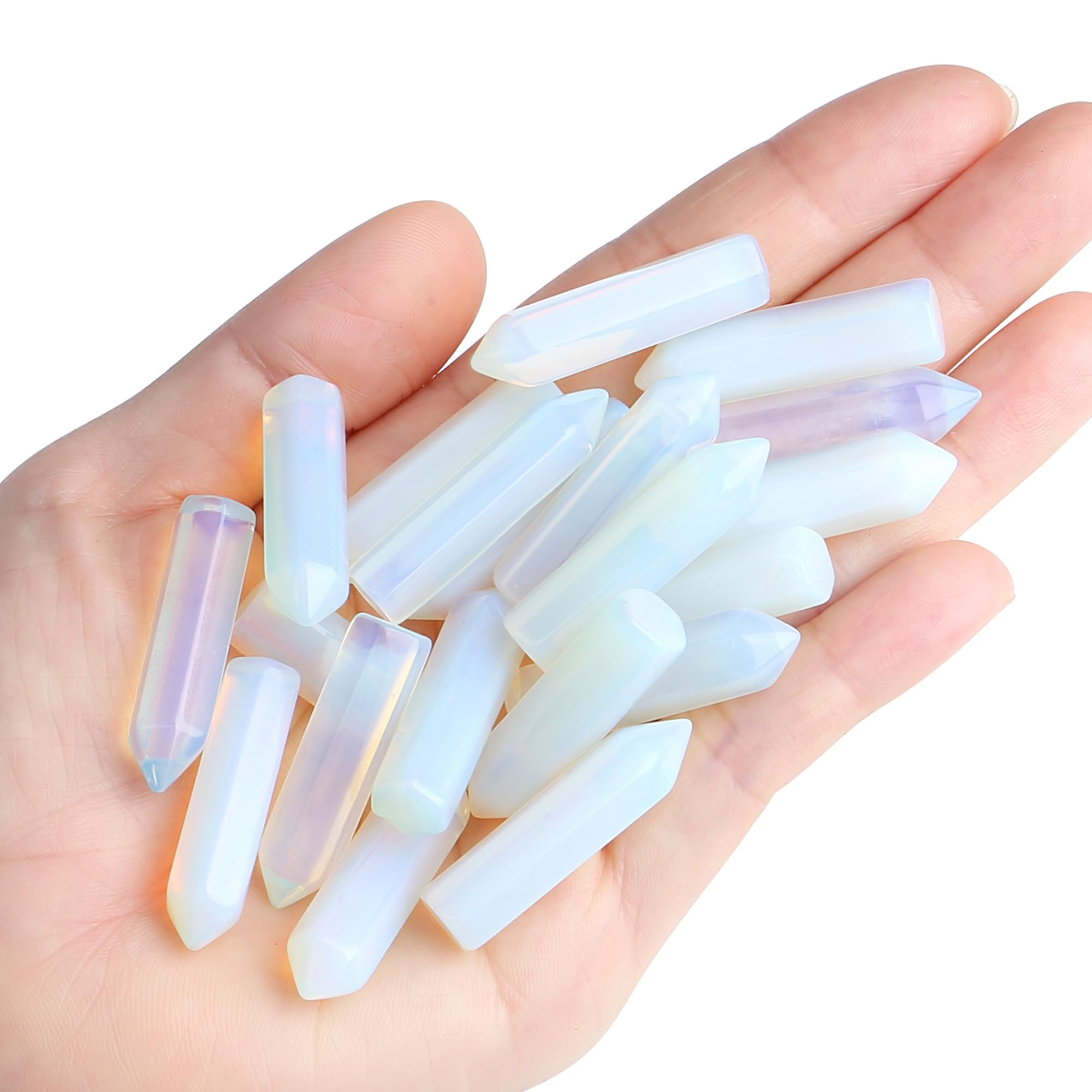 QINJIEJIE Opal 20 PCS Healing Crystals Stones Sets Wands Bulk