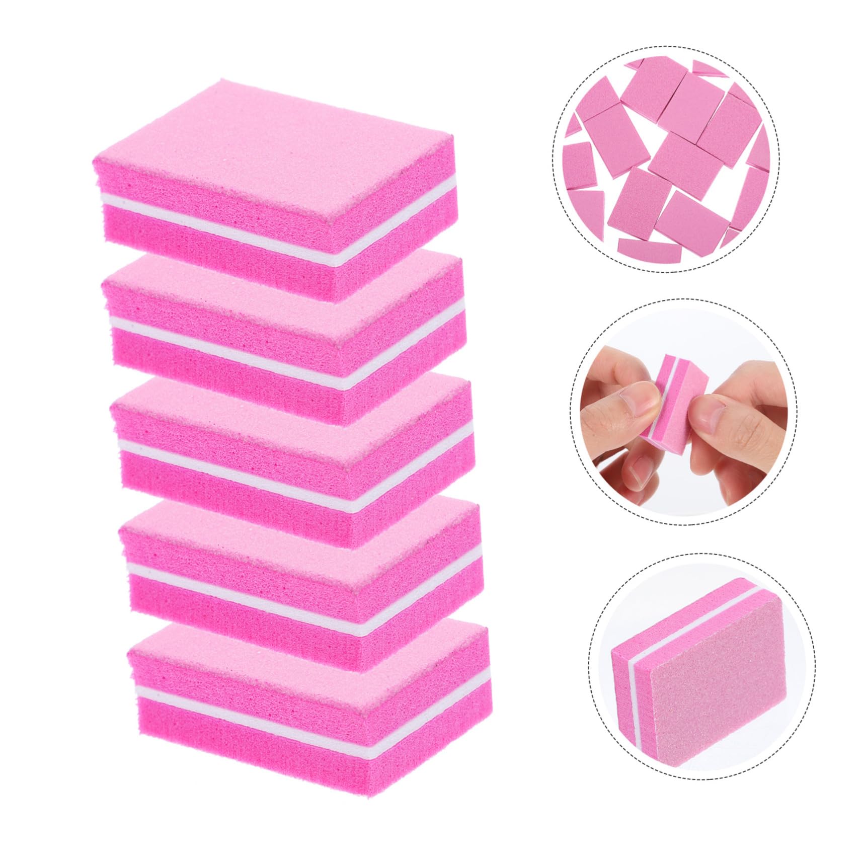 Healeved 250piezas Bloques De Lijado De Uñas De Manicura Doble Cara Pulidora y Portátil Para Salón y Uso Casa