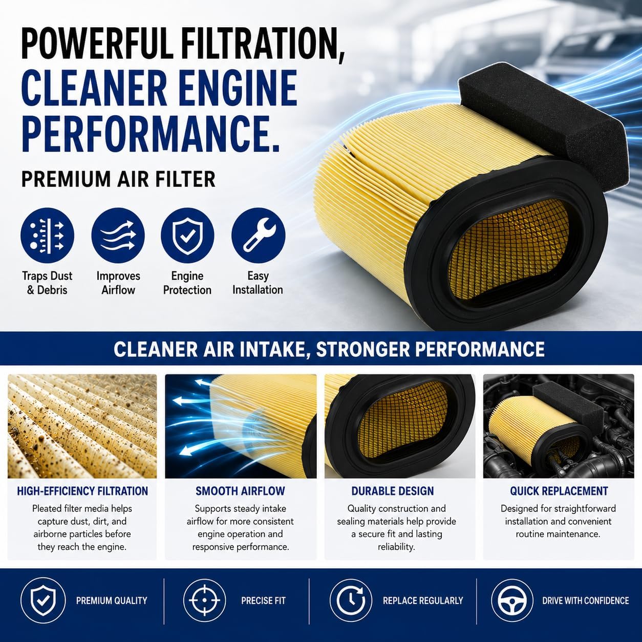 6.7L Powerstroke Diesel Filter Set Compatible with 2017-2025 F-250 F-350 F-450 F-550 Super Duty V8 Engine FD4625 Fuel Filter FL2124S Oil Filter FA1927 Air Filter Replaces FD-4624 FD-4625 HC3Z-9N184-B