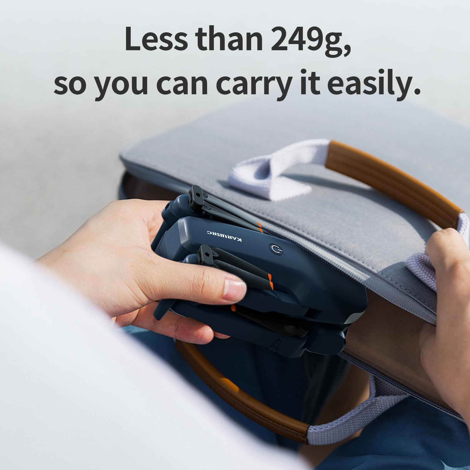 K407 Drone con telecamera 1080P per adulti, obiettivo regolabile a 135°, droni pieghevoli con decollo/atterraggio con un solo pulsante per principianti, quadcopter FPV RC con 3D Flip, 2 Batterie