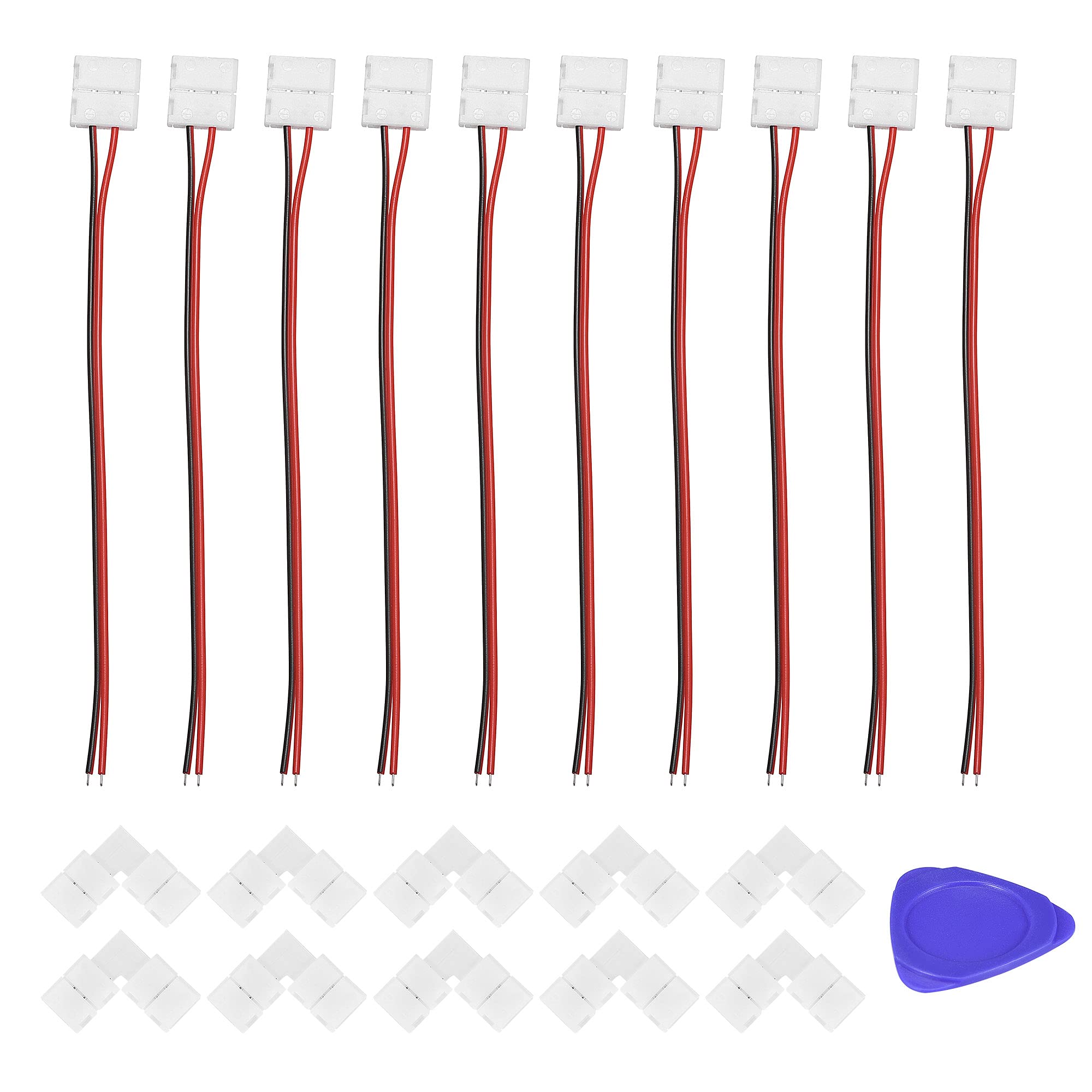 Sourcing Map 50 Stück LED Lampenfüße – Schwarzer Kunststoffsockel Für 10mm LEDs, Mit Verriegelungsschraube