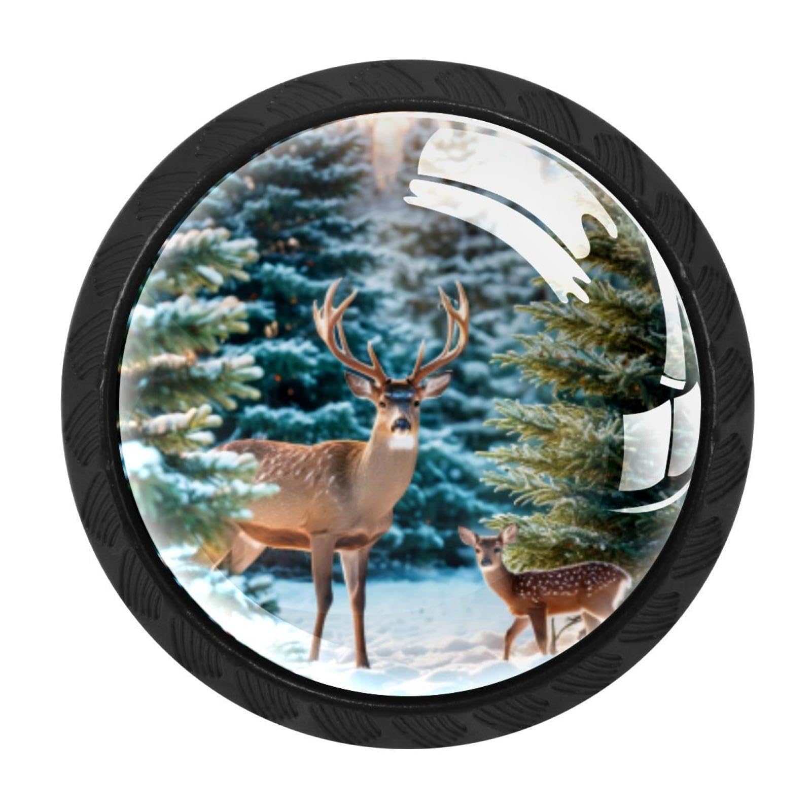 Chenzzzz Multicolored 01 4 Pack Christmas Tree Deer (3) Kitchen Cabinet Knobs Drawer Knobs Door Dresser Handles For Personalized Gifts Great For Any Occasion