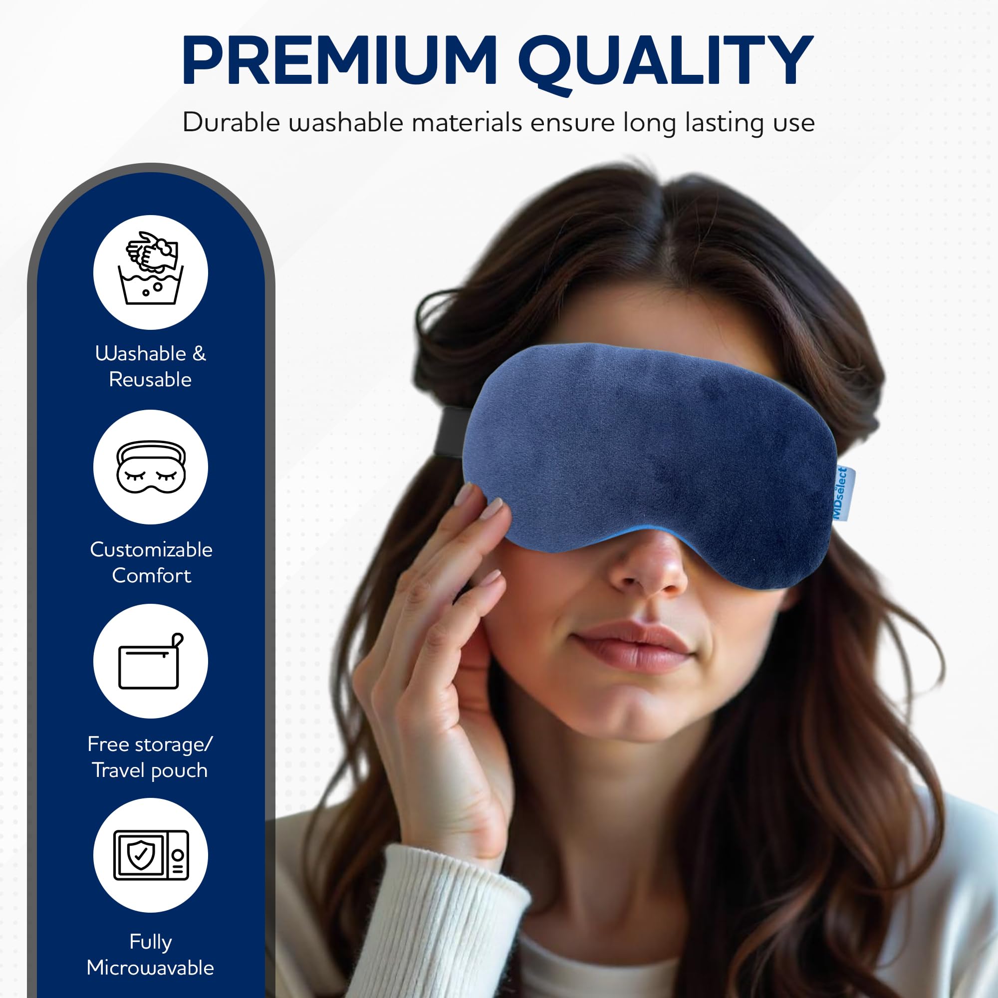 Microwavable & Freezable Hydro Beads Eye Mask - Warm & Cold Therapy for Dry Eyes, Styes, Blepharitis & Sinus Relief — Amazon image 5