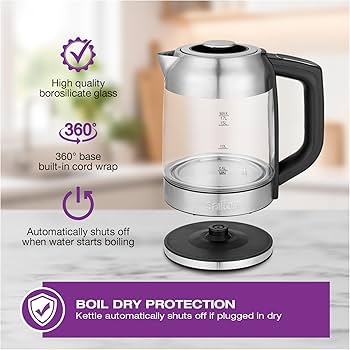Amazon | Salton 温度制御ケトル 1.7L ティースティーパー付き