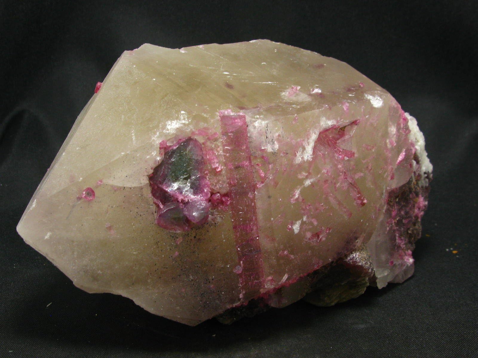Tourmaline Watermelon Crystal On Quartz from Brazil - 5.3"