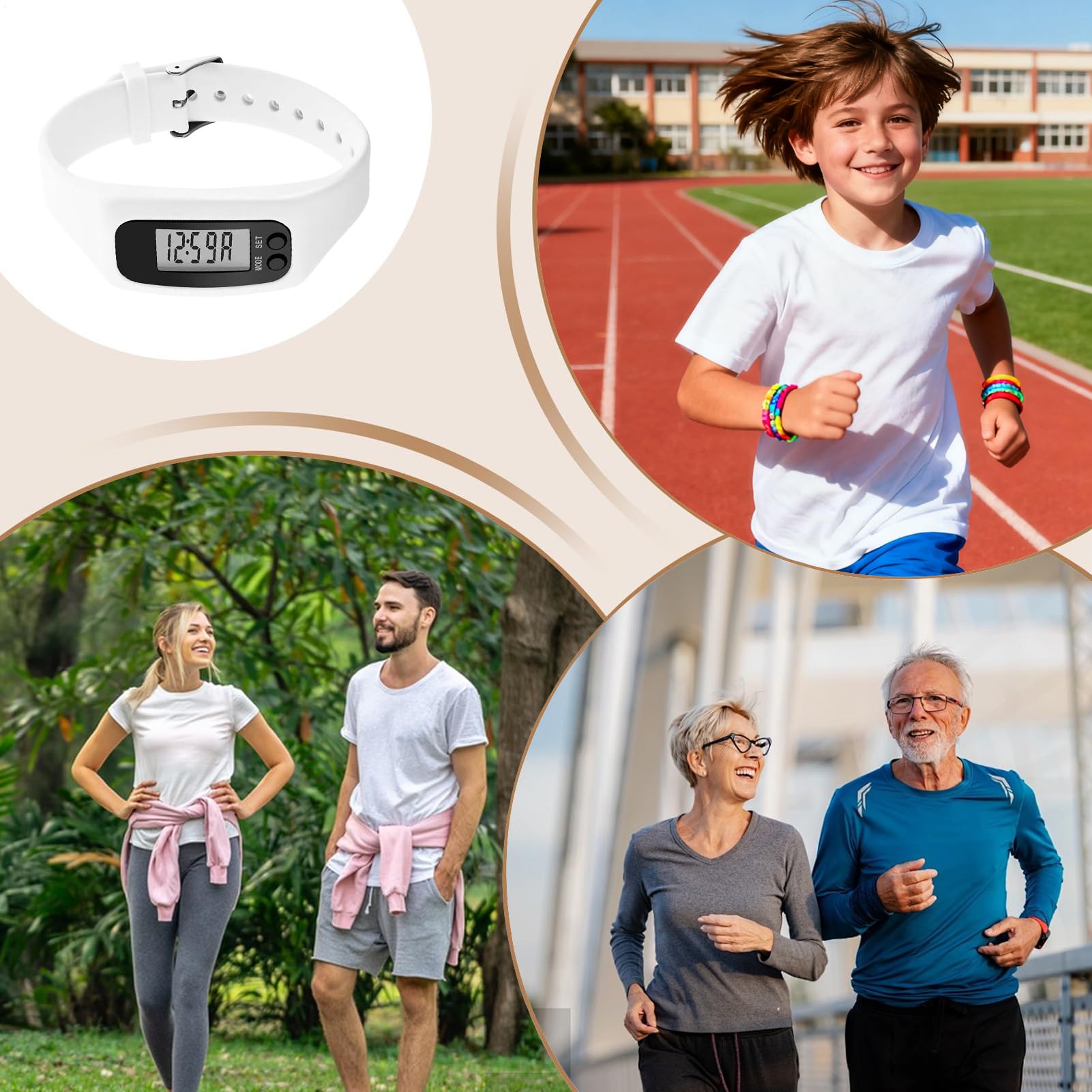 Zegarek z licznikiem kroków | Wyświetlacz LCD nie wymaga użycia aplikacji, sportowe, inteligentne zegarki, licznik kalorii, do chodzenia, fitnessu, codziennej podróży, dojazdów do pracy, joggingu
