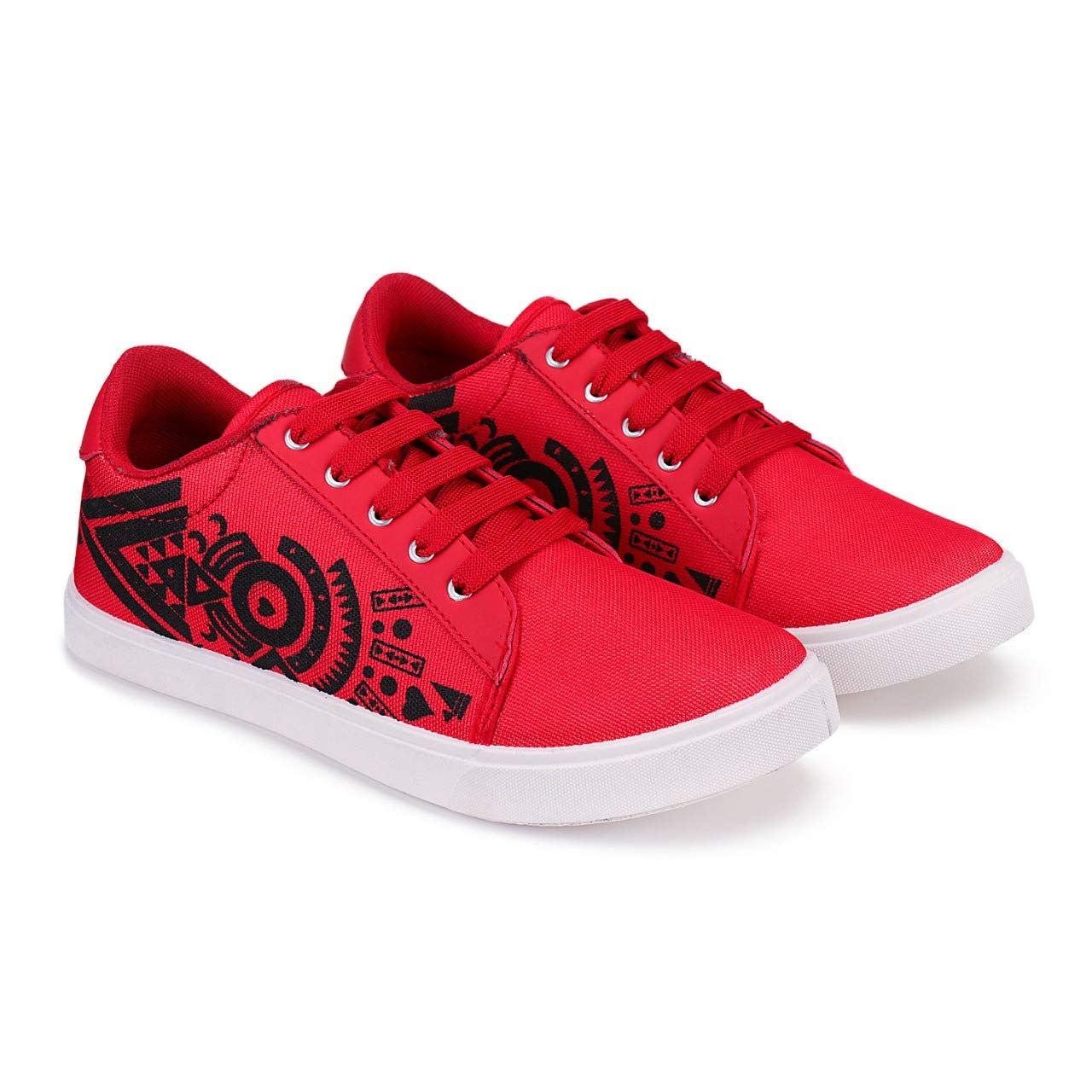 BERSACHE Casual, Lace Up, Sneaker, Canvas, Light Weight Shoes for Men Red (B07W9H3KRW) Amazon Price History, Amazon Price Tracker