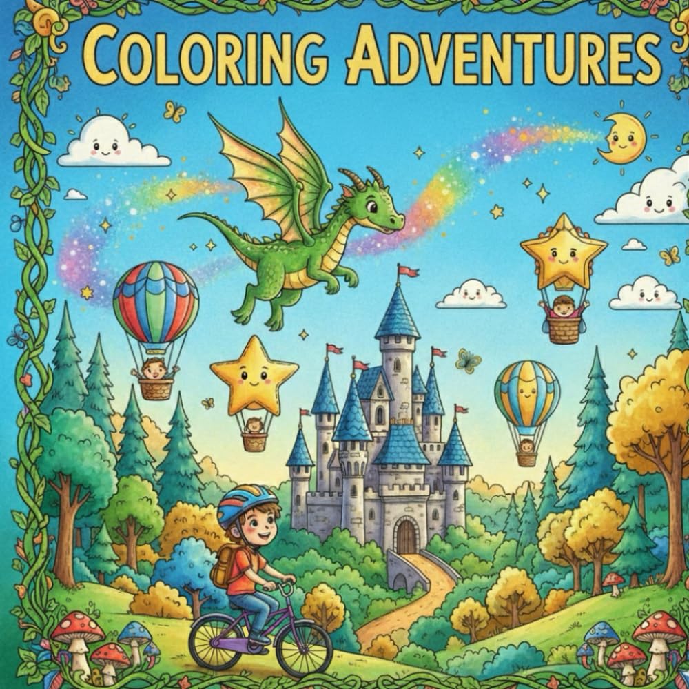 Coloring Adventures: Coloring Adventures: Dragons, Castles & Magic Worlds”