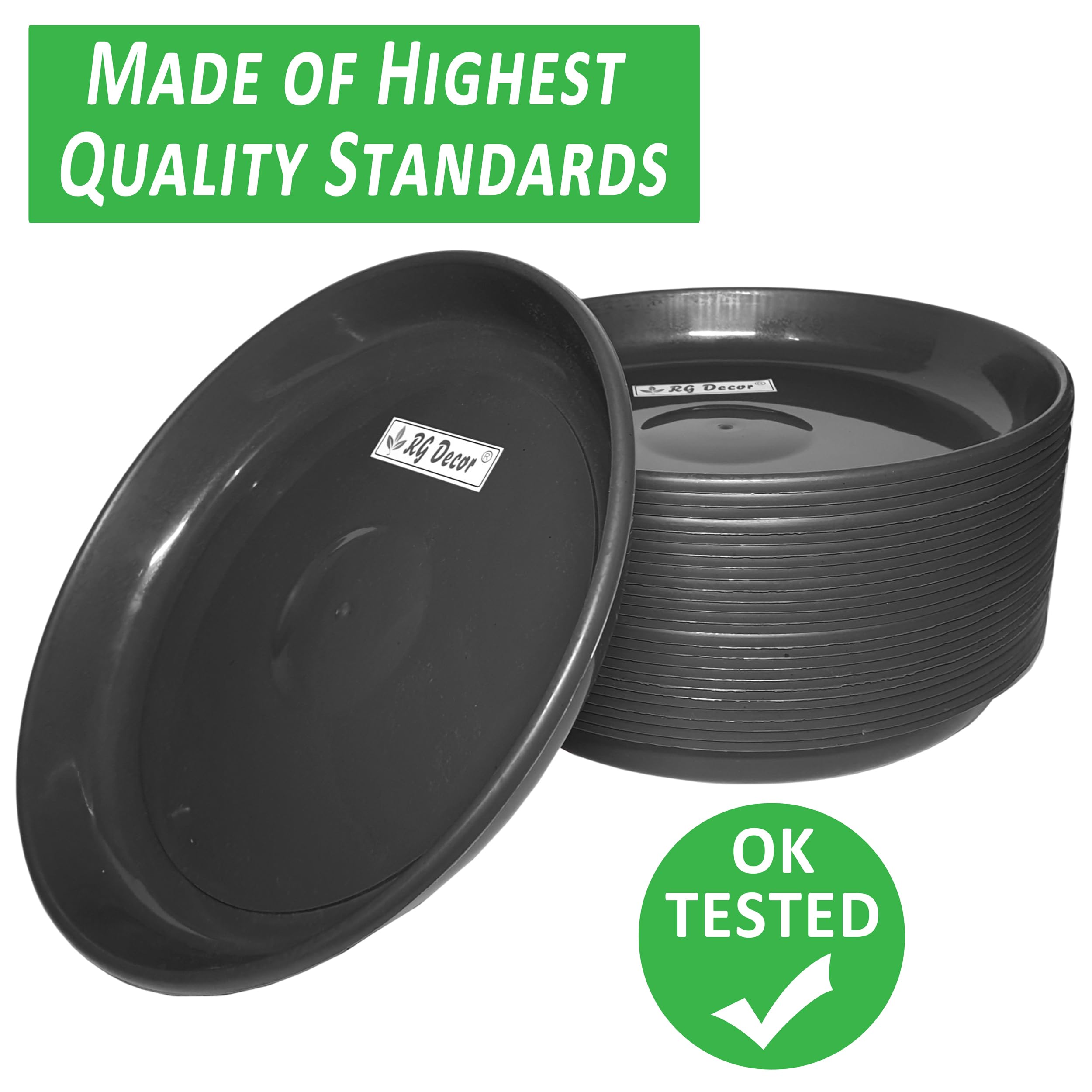 Black Plant Saucers - Pack of 12 -4