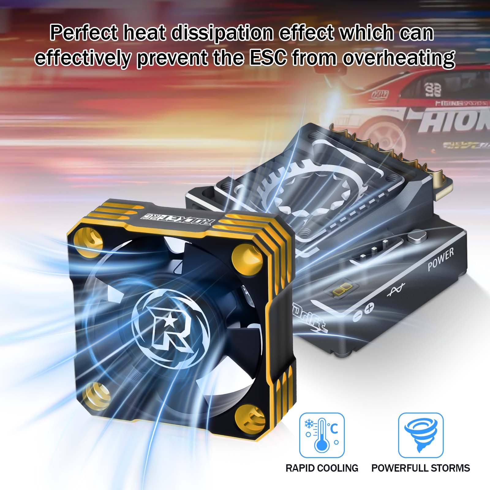 RC Cooling Fan 25mm-40mm S For 1/8 & 1/10 Scale Brushless/Brushed ...