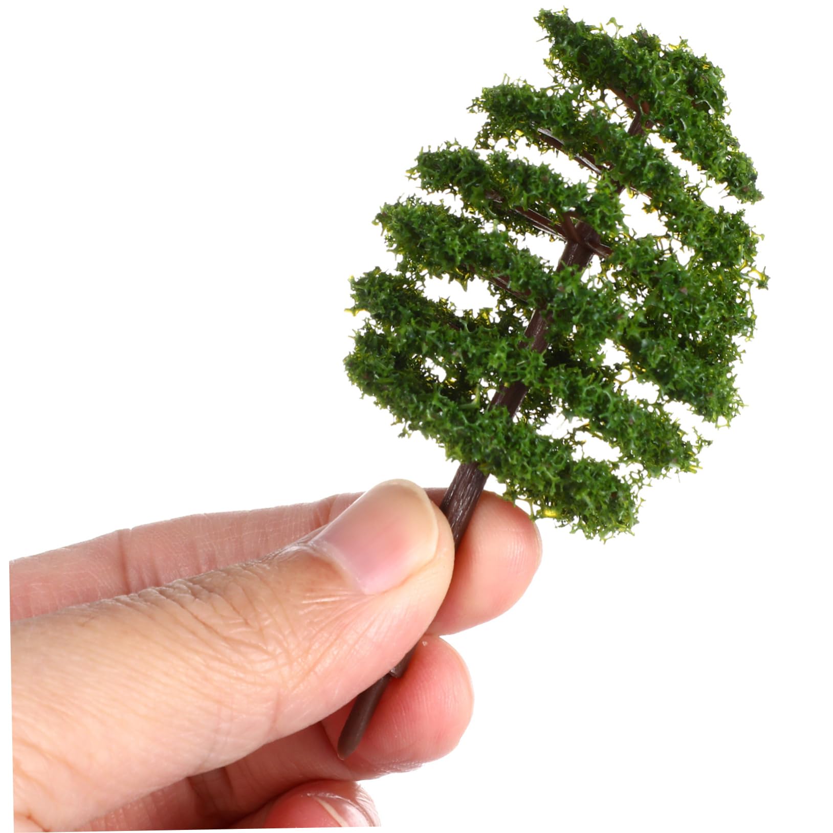 50 Alberi Modello Per Plastico - Scala N (1/150), Verde Chiaro, Altezza 3 Cm, Per Paesaggi Ferroviari E Diorami