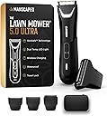 MANSCAPED® The Lawn Mower® 5.0 Ultra Groin & Body Hair Trimmer – Dual-Head SkinSafe® Trimmer & Foil Blades, Waterproof Wet/Dry Groomer, USB-C Rechargeable with Travel Case, Men’s Ball Shaver, Black
