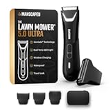 MANSCAPED® The Lawn Mower® 5&period;0 Ultra Groin & Body Hair Trimmer – Dual-Head SkinSafe® Trimmer & Foil Blades&comma; Waterproof Wet&sol;Dry Groomer&comma; USB-C Rechargeable with Travel Case&comma; Men’s Ball Shaver&comma; Black