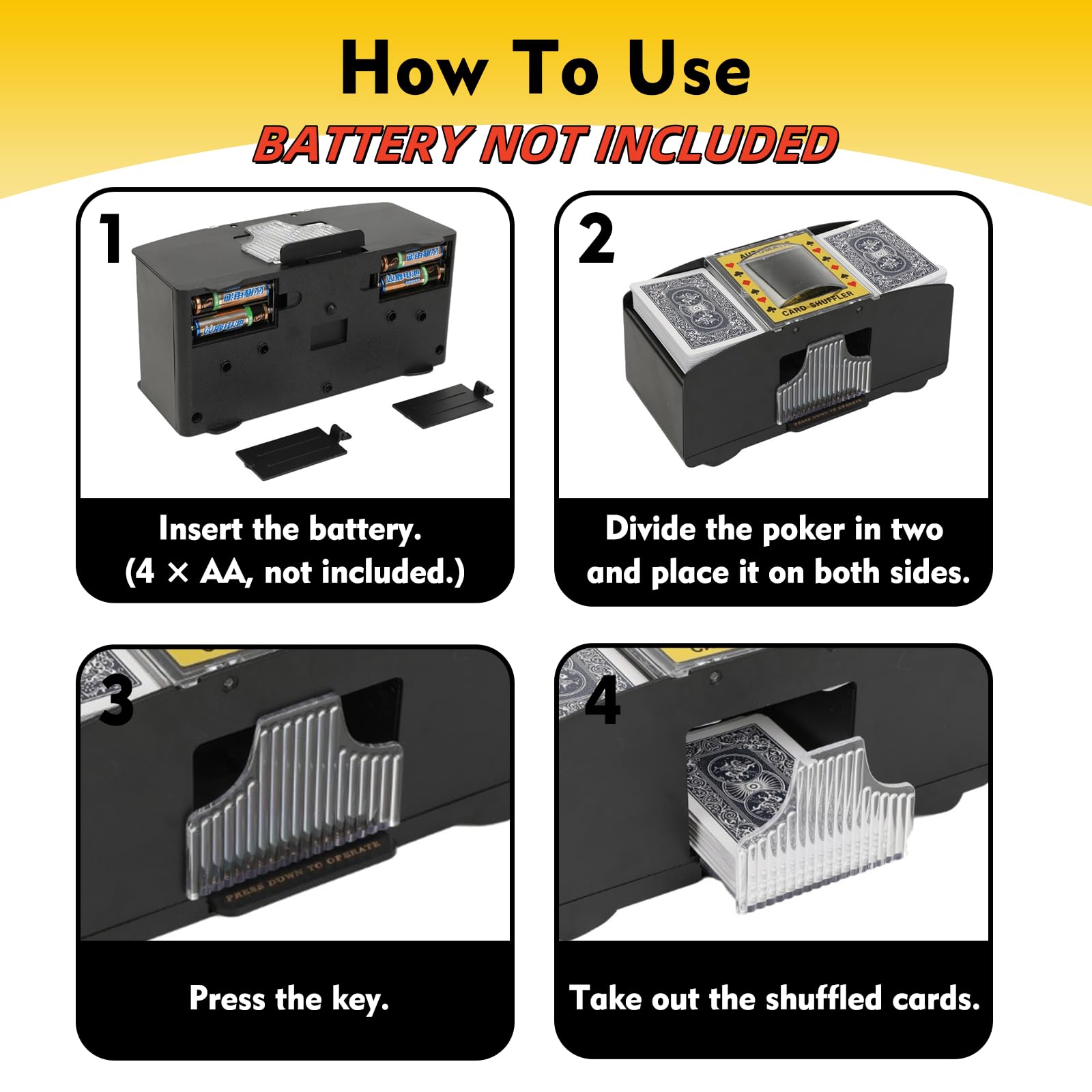 Mélangeur De Cartes Automatique Rechargeable - Pour 1 Ou 2 Jeux, Mode Auto/manuel, Faible Bruit