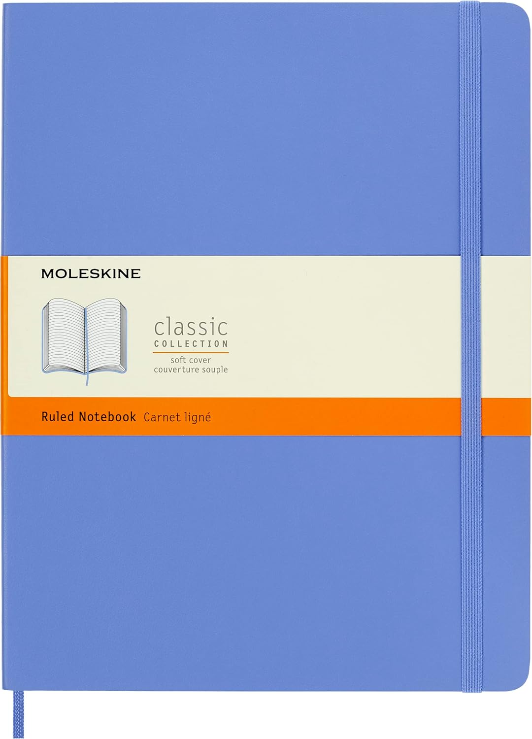 Moleskine Klassisches Notizbuch, Linierte Seiten, Softcover und elastischer Verschluss, Größe