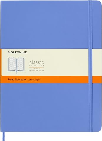 Moleskine Çizgili Ortanca Mavisi Defter XL Boy Yumuşak Kapak