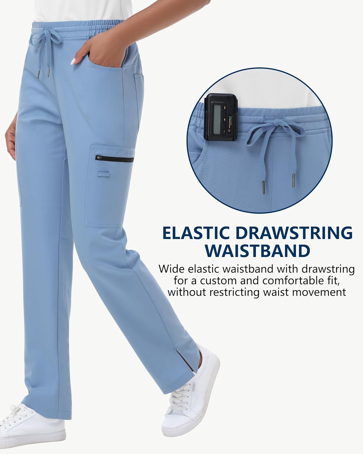 Straight Leg Scrub Pants for Women Ciel - Image 2
