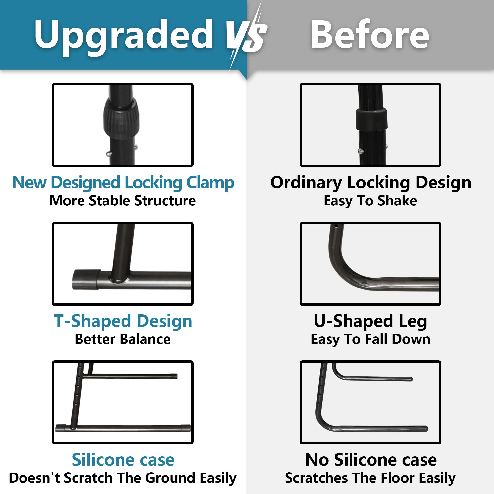 MISZP Adjustable TV Tray Foldable Table - TV Dinner Tray on Bed & Sofa, Comfortable Better Folding Table with Cup Holder, 6 Height & 3 Tilt Angle Adjustments (Black)