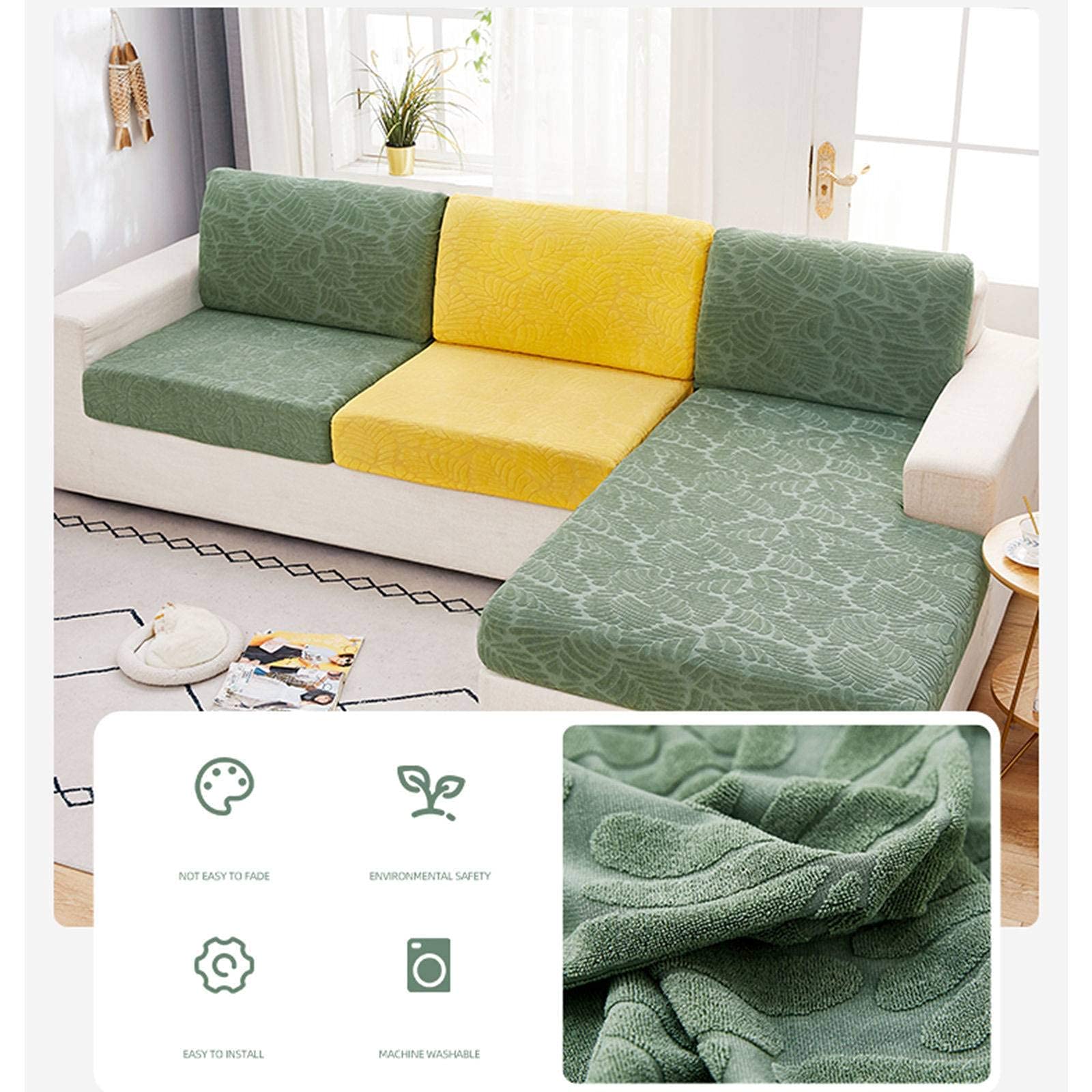 Amazon｜L字型ソファ寝椅子用ストレッチクッションカバーソファ